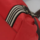 BURBERRY Blue Label Tote Bag Nylon Red Auth ti2825-11
