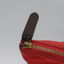 BURBERRY Blue Label Tote Bag Nylon Red Auth ti2825-15