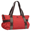 BURBERRY Blue Label Tote Bag Nylon Red Auth ti2825-1