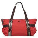 BURBERRY Blue Label Tote Bag Nylon Red Auth ti2825-2