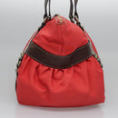 BURBERRY Blue Label Tote Bag Nylon Red Auth ti2825-4