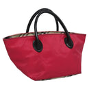 BURBERRY Blue Label Hand Bag Nylon Pink Auth ti2827-1