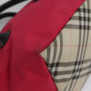 BURBERRY Blue Label Hand Bag Nylon Pink Auth ti2827-9