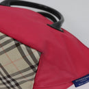 BURBERRY Blue Label Hand Bag Nylon Pink Auth ti2827-17