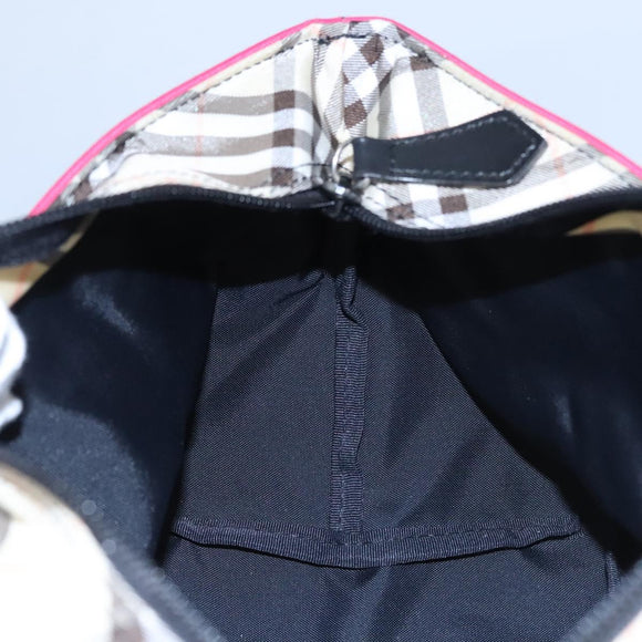 BURBERRY Blue Label Hand Bag Nylon Pink Auth ti2827