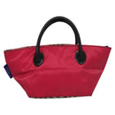 BURBERRY Blue Label Hand Bag Nylon Pink Auth ti2827-2