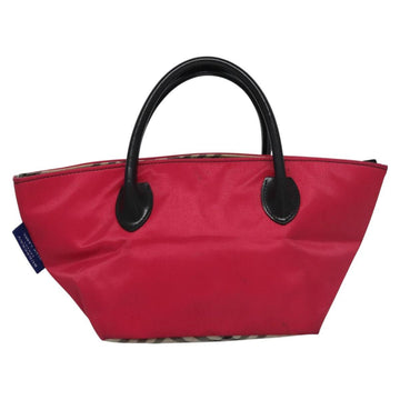 BURBERRY Blue Label Hand Bag Nylon Pink Auth ti2827 - 0