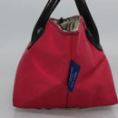 BURBERRY Blue Label Hand Bag Nylon Pink Auth ti2827-4