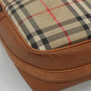 Burberrys Nova Check Blue Label Shoulder Bag Canvas Beige Auth ti2830-11