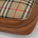 Burberrys Nova Check Blue Label Shoulder Bag Canvas Beige Auth ti2830-9