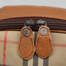 Burberrys Nova Check Blue Label Shoulder Bag Canvas Beige Auth ti2830-10