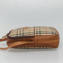 Burberrys Nova Check Blue Label Shoulder Bag Canvas Beige Auth ti2830-4