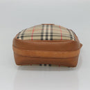 Burberrys Nova Check Blue Label Shoulder Bag Canvas Beige Auth ti2830-9