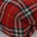 BURBERRY Nova Check Hand Bag Nylon Red Auth ti2831-14