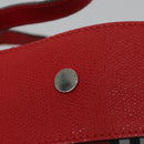 BURBERRY Nova Check Hand Bag Nylon Red Auth ti2831-17