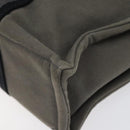 HERMES Fourre Tout PM Hand Bag Canvas Black Gray Silver Auth ti2833-10