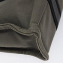 HERMES Fourre Tout PM Hand Bag Canvas Black Gray Silver Auth ti2833-11