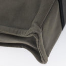 HERMES Fourre Tout PM Hand Bag Canvas Black Gray Silver Auth ti2833-13