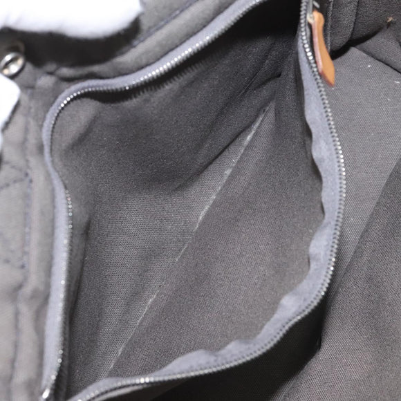 HERMES Fourre Tout PM Hand Bag Canvas Black Gray Silver Auth ti2833