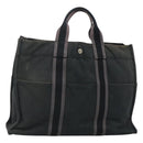 HERMES Fourre Tout MM Hand Bag Canvas Black Auth ti2835-1