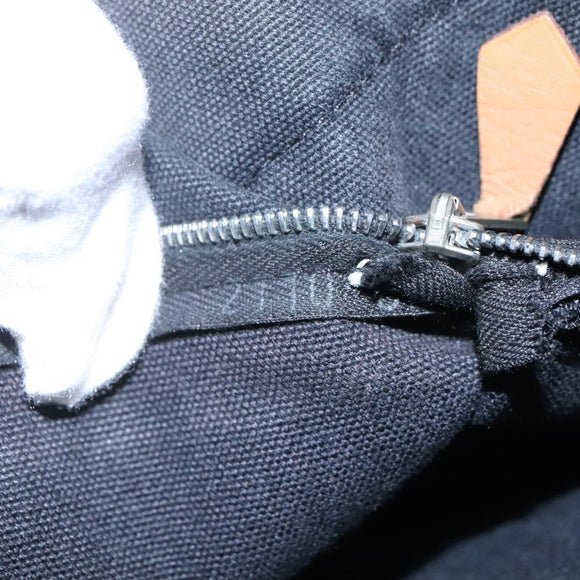 HERMES Fourre Tout MM Hand Bag Canvas Black Auth ti2835