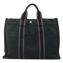 HERMES Fourre Tout MM Hand Bag Canvas Black Auth ti2835-2