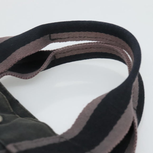 HERMES Fourre Tout MM Hand Bag Canvas Black Auth ti2835