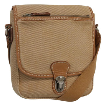 BURBERRY Blue Label Shoulder Bag Canvas Beige Auth ti2844