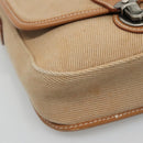 BURBERRY Blue Label Shoulder Bag Canvas Beige Auth ti2844-14