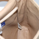 BURBERRY Blue Label Shoulder Bag Canvas Beige Auth ti2844-18