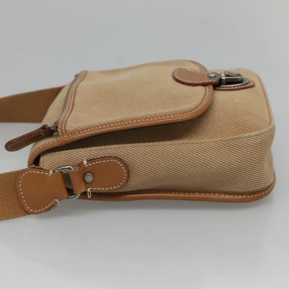 BURBERRY Blue Label Shoulder Bag Canvas Beige Auth ti2844