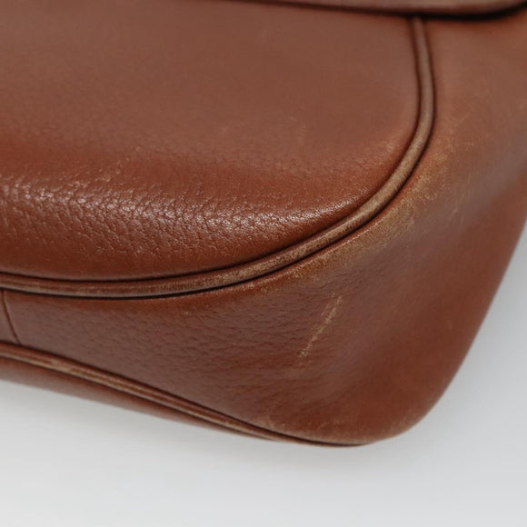 Burberrys Shoulder Bag Leather Brown Auth ti2845