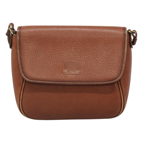 Burberrys Shoulder Bag Leather Brown Auth ti2845