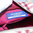 BURBERRY Nova Check Blue Label Shoulder Bag Nylon White Auth ti2846-11