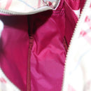 BURBERRY Nova Check Blue Label Shoulder Bag Nylon White Auth ti2846-19