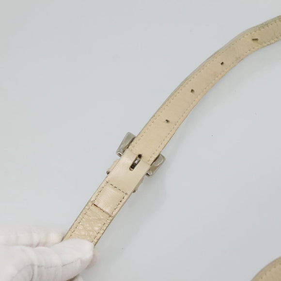 BURBERRY Nova Check Blue Label Shoulder Bag Nylon White Auth ti2846