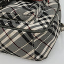 BURBERRY Nova Check Blue Label Shoulder Bag Nylon Black Auth ti2847-14