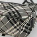 BURBERRY Nova Check Blue Label Shoulder Bag Nylon Black Auth ti2847-16