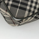 BURBERRY Nova Check Blue Label Shoulder Bag Nylon Black Auth ti2847-9
