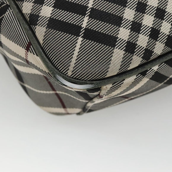 BURBERRY Nova Check Blue Label Shoulder Bag Nylon Black Auth ti2847