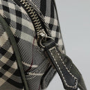 BURBERRY Nova Check Blue Label Shoulder Bag Nylon Black Auth ti2847-10
