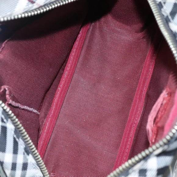 BURBERRY Nova Check Blue Label Shoulder Bag Nylon Black Auth ti2847