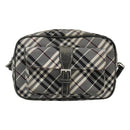 BURBERRY Nova Check Blue Label Shoulder Bag Nylon Black Auth ti2847-13