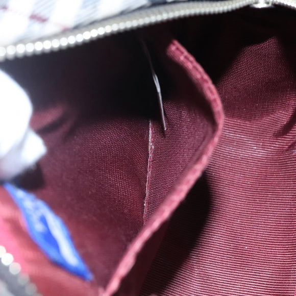 BURBERRY Nova Check Blue Label Shoulder Bag Nylon Black Auth ti2847