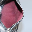 BURBERRY Nova Check Blue Label Shoulder Bag Nylon Black Auth ti2847-22