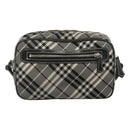 BURBERRY Nova Check Blue Label Shoulder Bag Nylon Black Auth ti2847-2