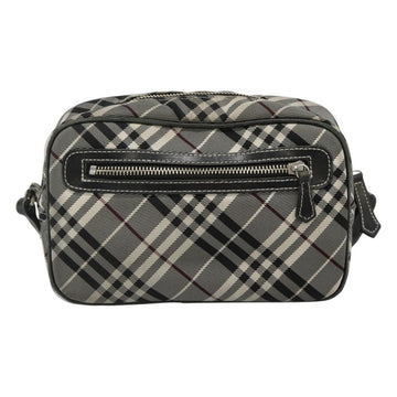BURBERRY Nova Check Blue Label Shoulder Bag Nylon Black Auth ti2847 - 0