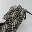 BURBERRY Nova Check Blue Label Shoulder Bag Nylon Black Auth ti2847-6