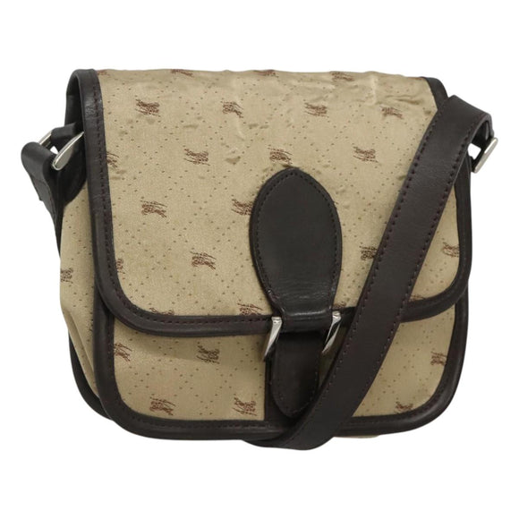 BURBERRY Blue Label Shoulder Bag Nylon Beige Auth ti2849