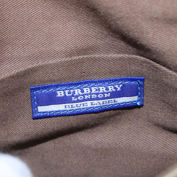 BURBERRY Blue Label Shoulder Bag Nylon Beige Auth ti2849